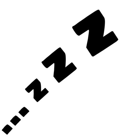 Zzz sleep snore text vector icon isolated on white background.のイラスト素材