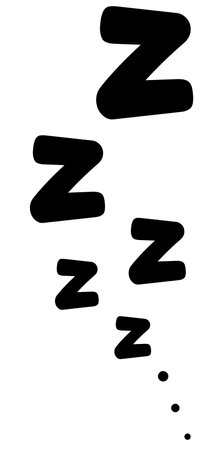 Zzz sleep snore text vector icon isolated on white background.のイラスト素材