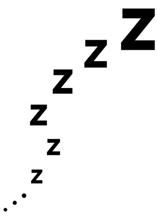 Zzz sleep snore text vector icon for comicsのイラスト素材