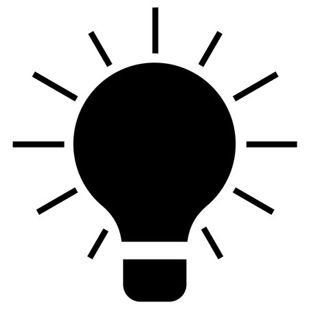 Black light bulb vector icon did you know banner for web.のイラスト素材