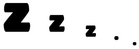 Zzz sleep snore text vector icon isolated on white background.のイラスト素材