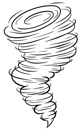 Tornado whirlwind twister vector icon illustration isolated on white background.のイラスト素材
