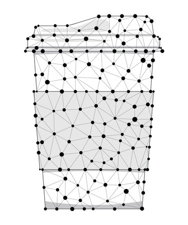 Coffee to go eco cup isolated on white background.のイラスト素材