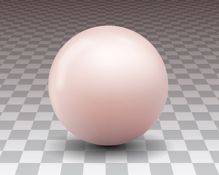 Vector illustration of realistic pink pearls with shadow and reflections isolated on transparent backgroundのイラスト素材