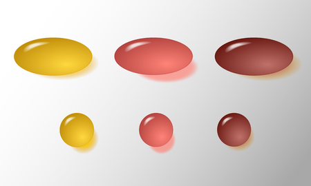 Set of various vector pills and tabletsのイラスト素材