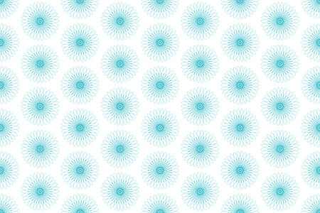 Simple green vector seamless pattern with circular geometric shapes, isolated on white backgroundのイラスト素材