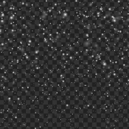 Falling snowflakes with transparent changeable background - vectorのイラスト素材