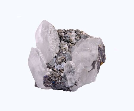 Quartz crystals,zinc blend and beautiful Chalcopyriteの写真素材