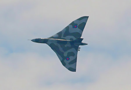 Avro Vulcan cold war bomber flyingの写真素材