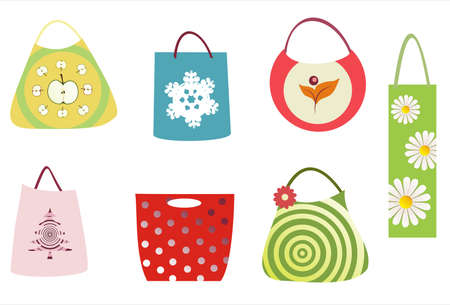 shopping bags isolated illustrationのイラスト素材