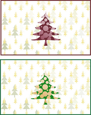 set of two christmas cardsのイラスト素材