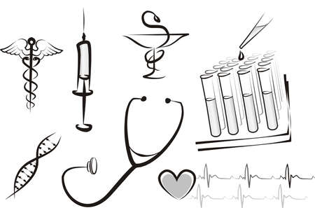 medicine concept isolated setのイラスト素材