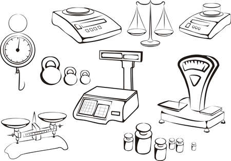 set of different libra icons のイラスト素材