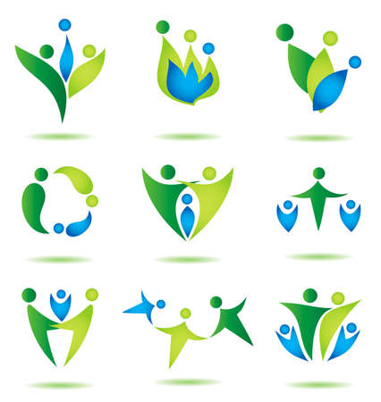 happy family icons collection multicolored in simple figuresのイラスト素材