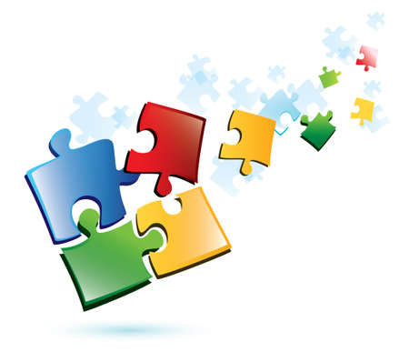 puzzle picies vector backgroundのイラスト素材