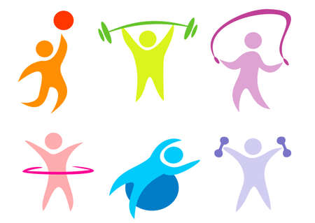 fitness, sport collection of iconsのイラスト素材