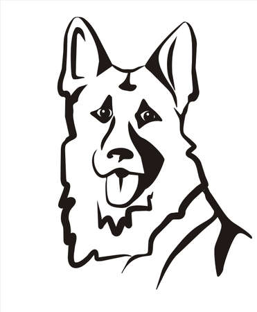 german sheppard isolated vector iconのイラスト素材
