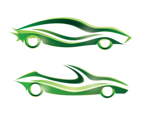 sport car stylized icons setのイラスト素材