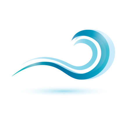 water wave symbol, isolated iconのイラスト素材