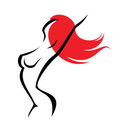 sexual woman, isolated symbolのイラスト素材