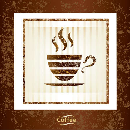 coffee cup vector backgroundのイラスト素材