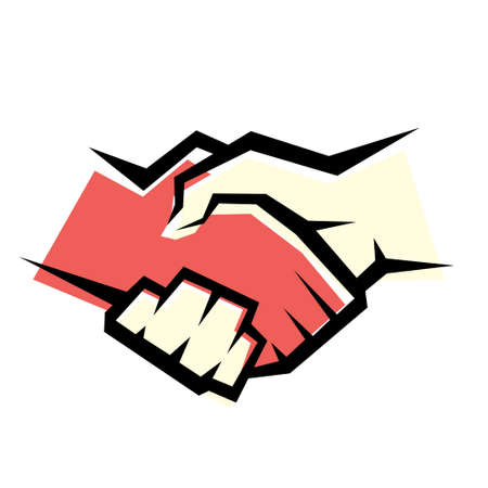 handshake vector symbolのイラスト素材