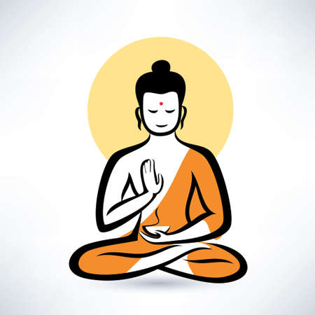 Buddha vector symbolのイラスト素材