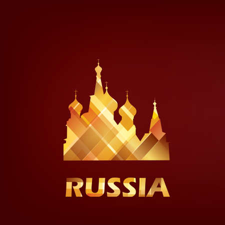 saint Basil cathedral symbol, Russia, Moscowのイラスト素材