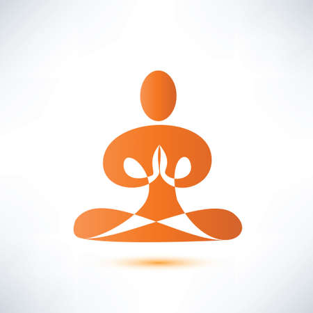 yoga meditation symbolのイラスト素材