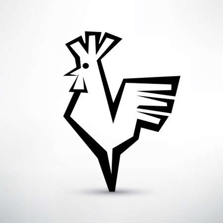 cock symbol, stylized vector iconのイラスト素材