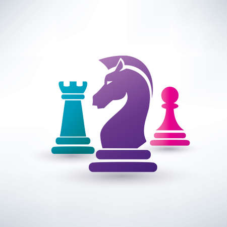 chess piecies iconsのイラスト素材