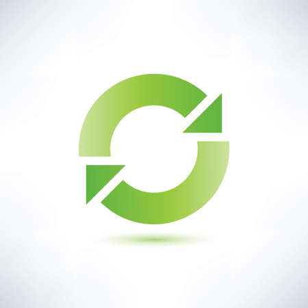 abstract circle symbol, recycle iconのイラスト素材