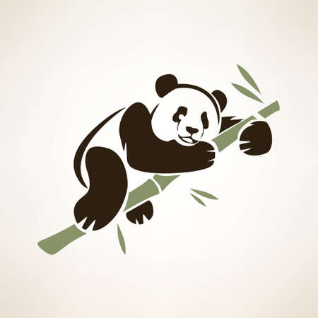 panda isolated vector symbolのイラスト素材