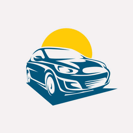 Car symbol template, stylized illustration.のイラスト素材