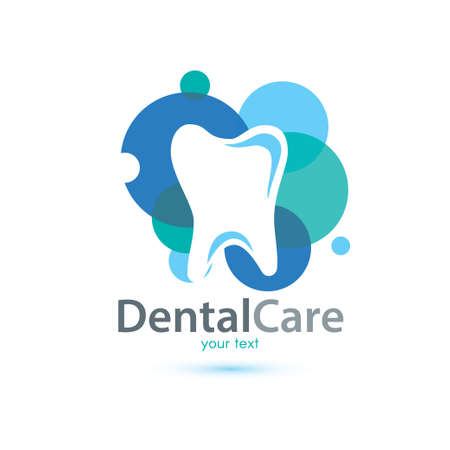 tooth stylized symbol, logo or emblem templateのイラスト素材