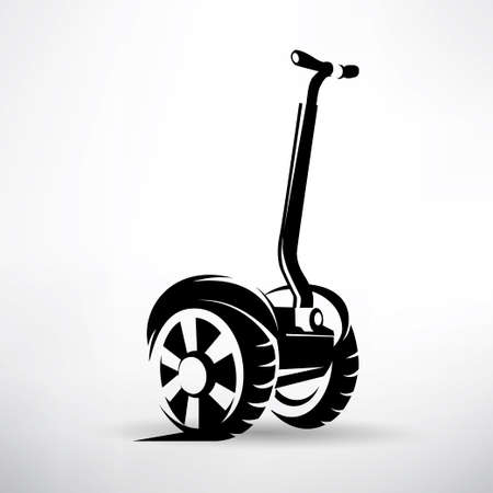 outlined vector symbol, electric scooterのイラスト素材