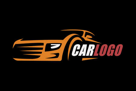 Car symbol logo template, stylized vector silhouetteのイラスト素材