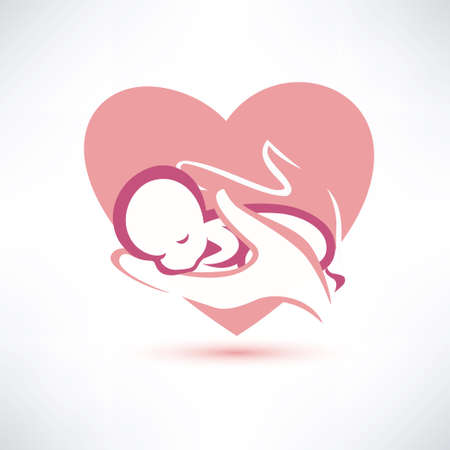 baby care stylized vector symbolのイラスト素材