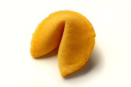 Fortune cookie on whiteの写真素材