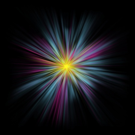 Abstract pastel starburst against black. Squareの写真素材