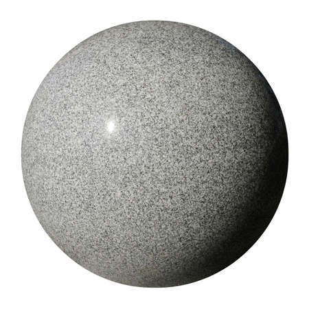 Stone sphere against white Cutoutの写真素材