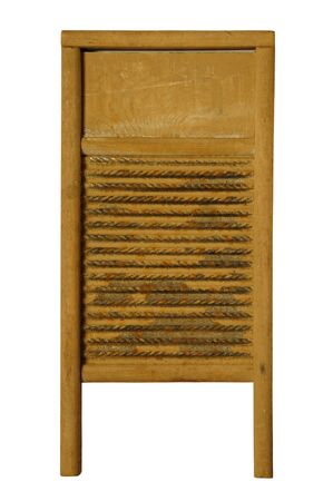 Antique washboard against whiteの写真素材