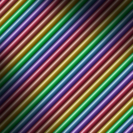 Diagonal multicolored tube background texture  lit diagonallyの写真素材