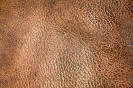 Weathered Brown Leather Surface Textureの写真素材