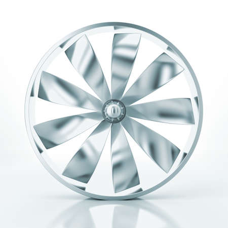 Metallic cooler on a white backgroundの写真素材