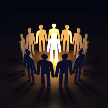 Unique luminous manの写真素材