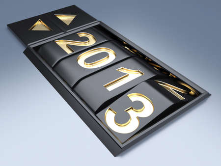 New Year 2013. 3d render illustration