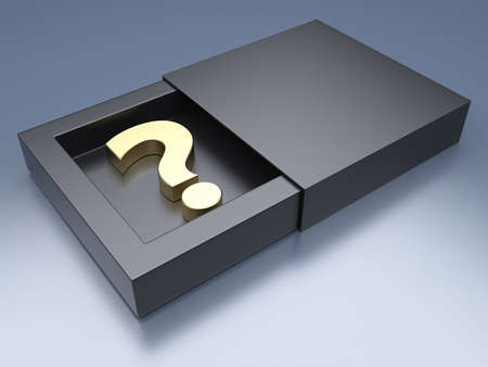 Black box with question mark