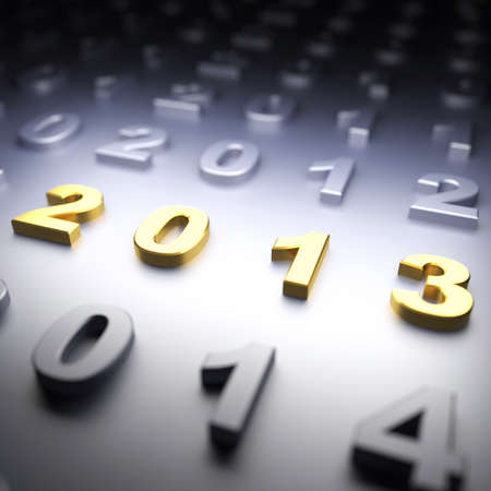 New Year 2013. 3d render illustration