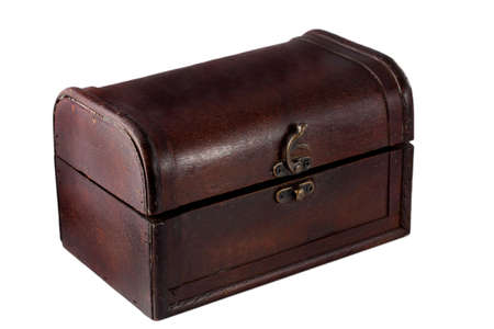 unlocked wooden boxの写真素材